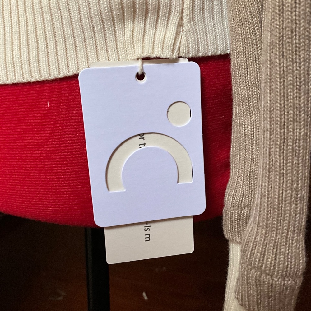 Commense Two-Tone Ribbed Turtleneck Sweater Medium - Picture 4 of 5